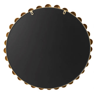 Round Iron Framed Wall Mirror – Gold Decor