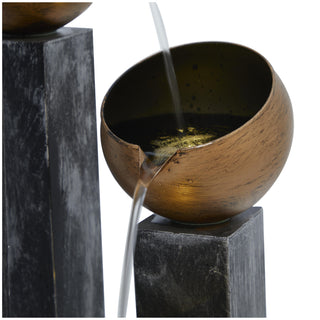 Import Corner - A-22927: METAL WATER FOUNTAIN WITH LED LGHTS 15"W, 42"H