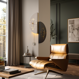 VIVZONE Double-Sided LED Wall Clock - Efficient Elegance