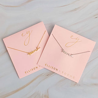 Mama Script Necklace by Ellison+Young