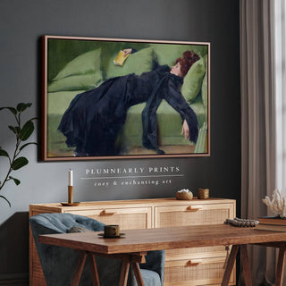 Plumnearly Prints - Casas Decadent Girl Portrait Painting Framed Canvas Art 3