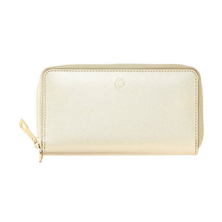 Oventure - Zip Around Leather Wallet in Luxurious Gold