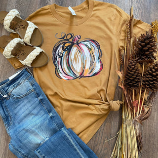 Kiki's Boutique - Watercolor Pumpkin Tee