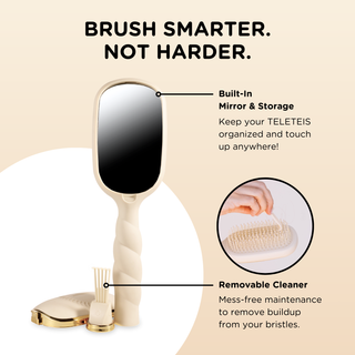 TELETIES Detangler Brush for Thick Hair in Tan