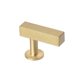 Industry Hardware - Lew's Square Bar Cabinet Knobs and Handles in Brushed Brass