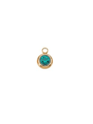 Front of Gold Rhinestone Charms | Assorted in Teal