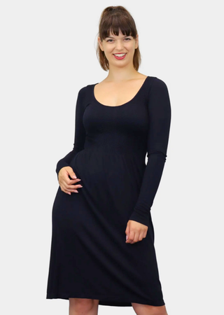 ELIETIAN - Knee Length Long Sleeve Dress