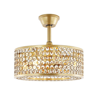 Brio Lighting - Ceiling Fan 18" Modern Gold 8-Blade 4-Light Fandelier