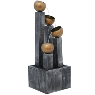 Import Corner - A-22927: METAL WATER FOUNTAIN WITH LED LGHTS 15"W, 42"H