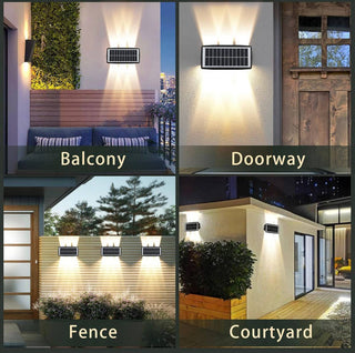 OutdoorSolarOutlet - Solar Wall Lights Outdoor Waterproof Led Up and Down Wall Lights,Solar Outdoor Lights Wall Sconce Exterior Lighting