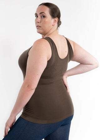 Reversible Tank - Curvy Fit: Ivory