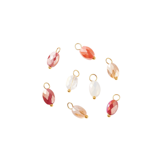 The Charm Bar Company - Gold Sea Glass Iridescent Glass Charms - Assorted