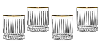 Godinger - Set of Four Avenue DOF with Gold Rim