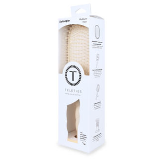 TELETIES Medium Hair Detangling Brush - Tan