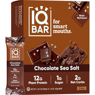 IQBAR - IQBAR Chocolate Sea Salt | Brain + Body Keto Protein Bars