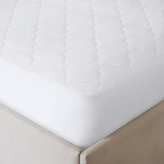 Olliix Cotton Percale Quilted Mattress Pad