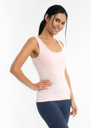 Built-In-Bra Tank: Blush