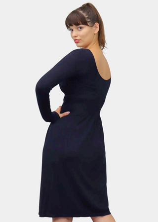 ELIETIAN - Knee Length Long Sleeve Dress