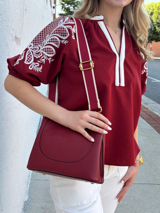 Corinna Bucket Bag – Two-Tone Canvas Guitar Strap
