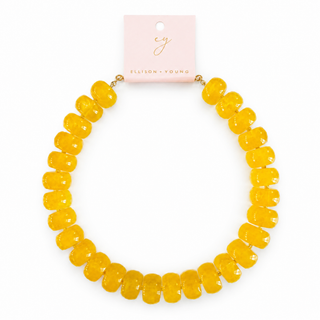 Chunky Resin & Natural Stone Bead Necklace