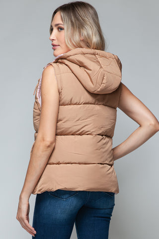 Zip Closure Hooded Vest