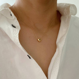 Love Bean Heart Necklace: Gold