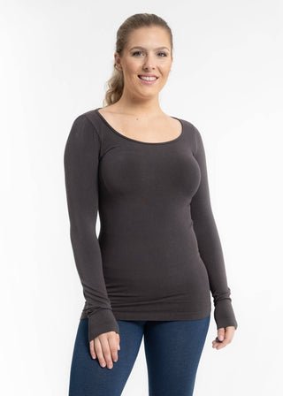 Reversible Long Sleeve: Charcoal