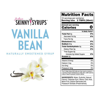 Naturally Sweetened Vanilla Bean Syrup - 375ml