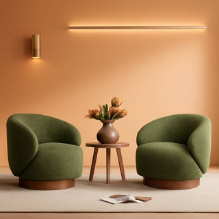 Moss Green Swivel Accent Chair by ShipItFurniture