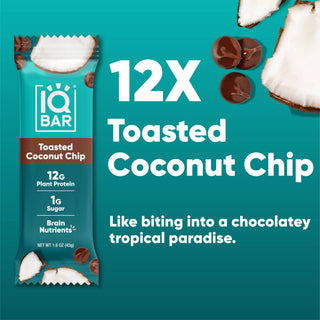 IQBAR - Toasted Coconut Chip | Brain + Body Keto Protein Bars