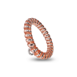 TELETIES large rose-pink coiled hair tie, front view