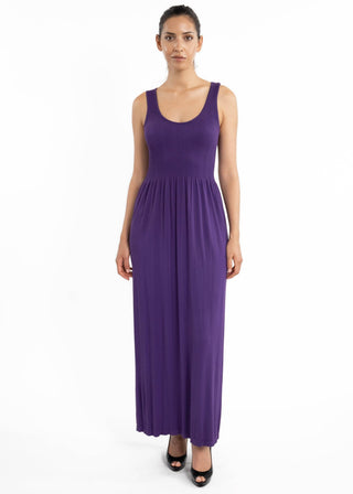 Sleeveless Maxi Dress: Purple