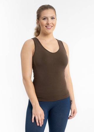 Built-In-Bra Tank: Olive