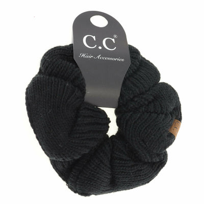 Solid Knit Ponytail C.C Scrunchie