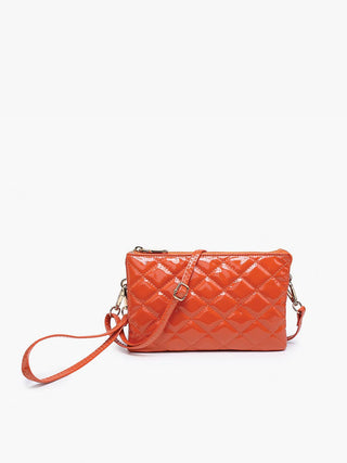 Riley High Gloss Quilted 3 Compartment Crossbody