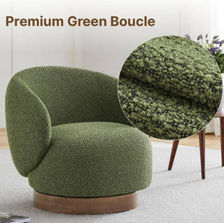 Moss Green Swivel Accent Chair by ShipItFurniture