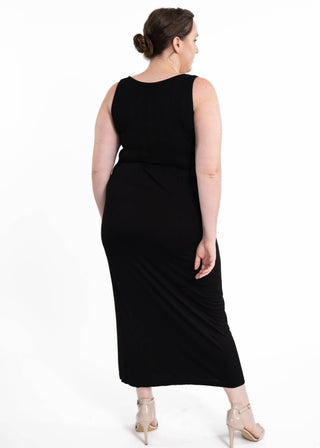 Sleeveless Maxi Dress: Black