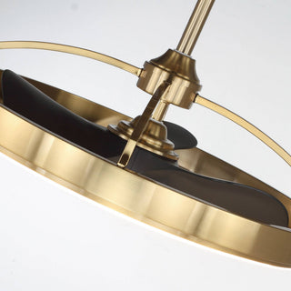 Brio Lighting - Ceiling Fan Modern LED BreezeLite 27" Copper Mount Caged