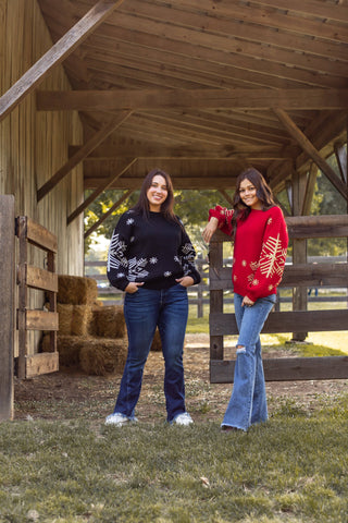 Silver Snowflake Sweater