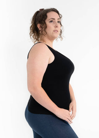 Built-In-Bra Tank - Curvy Fit: Toffee