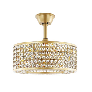 Brio Lighting - Ceiling Fan 18" Modern Gold 8-Blade 4-Light Fandelier