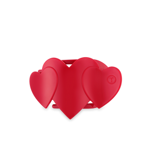 TELETIES Flat Hair Clip Tiny Red Heart for Comfort