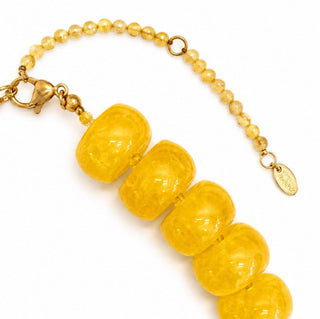 Chunky Resin & Natural Stone Bead Necklace
