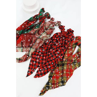 Christmas Theme Scarf Scrunchie