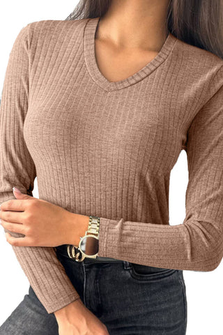 Marley Ribbed Top: Neutral / S