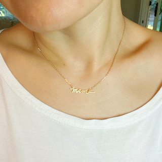 Mama Script Necklace by Ellison+Young