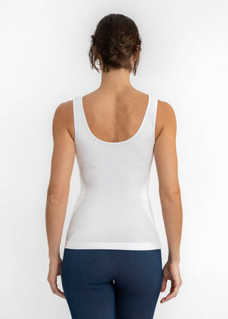 Ribbed Reversible Tank: Chocolate