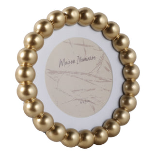 Sagebrook Home - Photo Frame - Gold Glass Elegant Matted Beaded, 6x6 in.