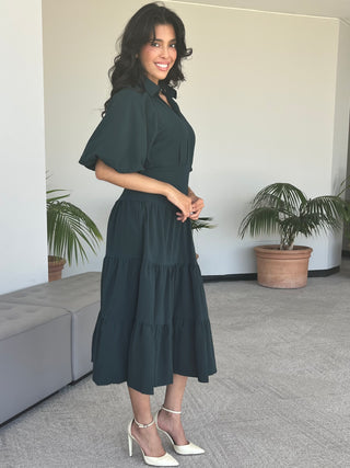 Tiered Midi Dress