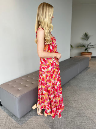 Sleeveless Floral Print Dress